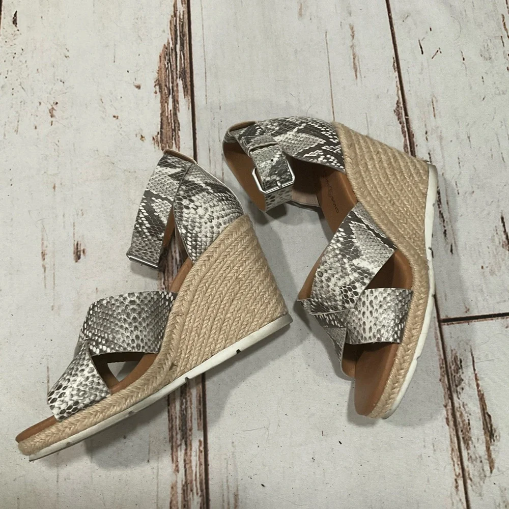 TREASURE & BOND POPPY ESPADRILLE WEDGE SNAKE PRINT WEDGE SANDALS‎
